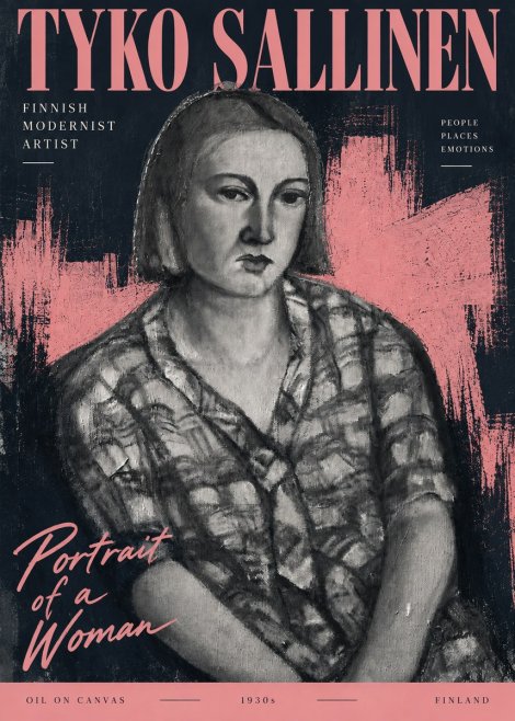 Tyko Sallinen Portrait of a Woman I No3 - Affiche