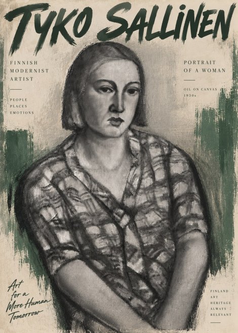 Tyko Sallinen Portrait of a Woman I No6 - Affiche