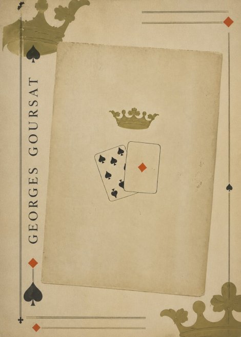 Georges Goursat Crown and Playing Cards No2 - Affiche