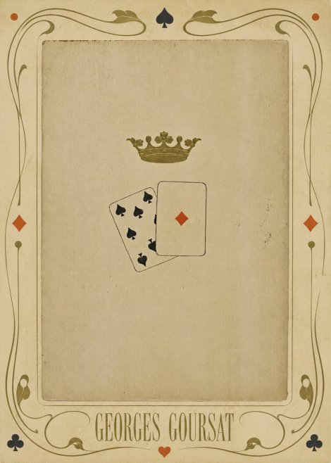 Georges Goursat Crown and Playing Cards No5 - Affiche
