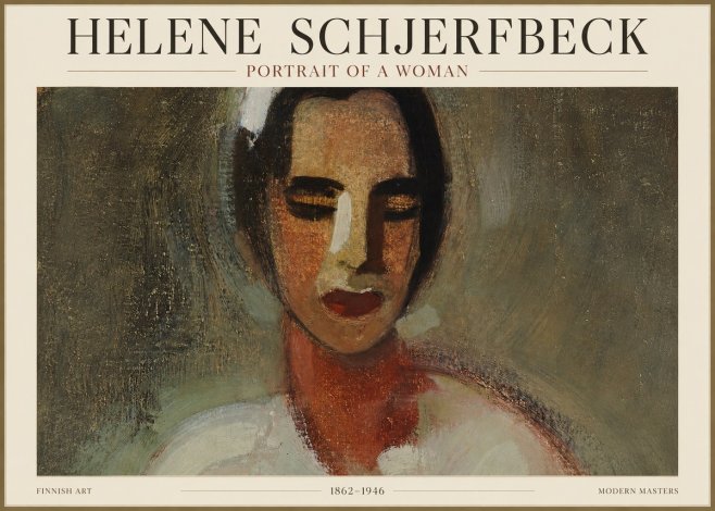 Helene Schjerfbeck Portrait of a Woman III No1 - Affiche