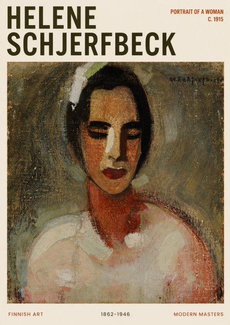 Helene Schjerfbeck Portrait of a Woman III No6 - Affiche