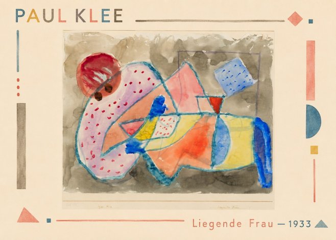 Paul Klee Liegende Frau - 1933 No1 - Affiche