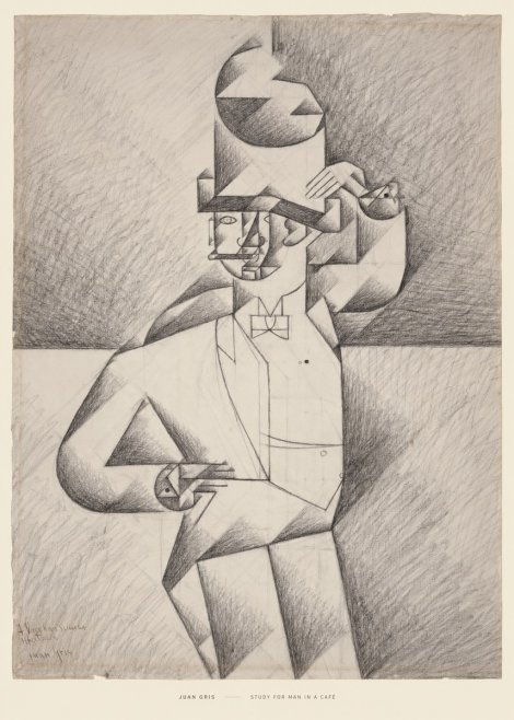 Juan Gris Study for Man in a Café No6 - Affiche