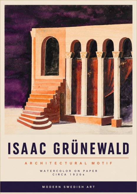 Isaac Grünewald Architectural Motif I No3 - Affiche