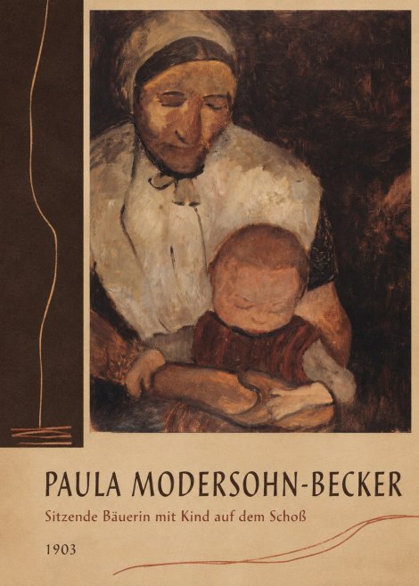 Paula Modersohn-Becker Sitzende Bäuerin Mit Kind Auf Dem Schoß No2 - Affiche