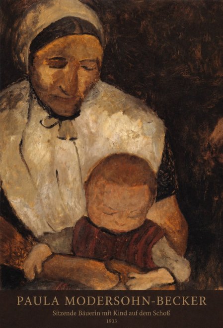 Paula Modersohn-Becker Sitzende Bäuerin Mit Kind Auf Dem Schoß No5 - Affiche