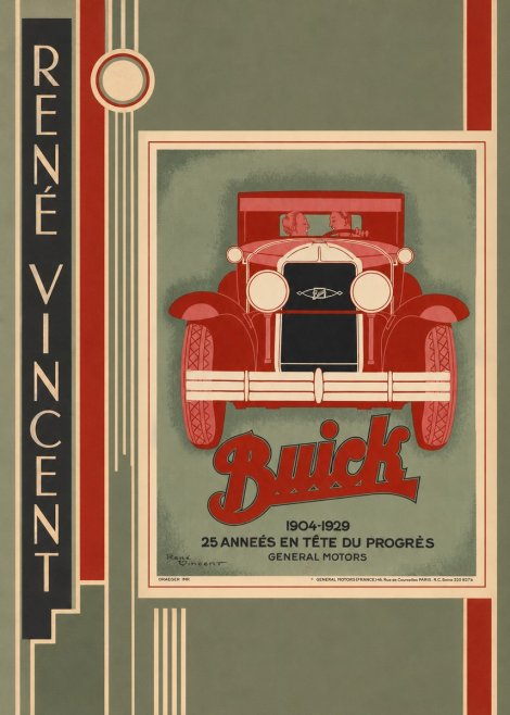 René Vincent Buick - 25 Années En Tête Du Progrès No3 - Affiche