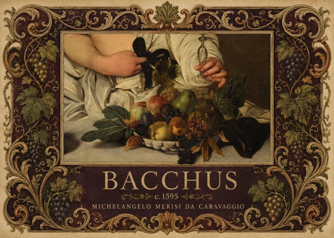 Michelangelo Merisi da Caravaggio Bacchus II No5 - Affiche