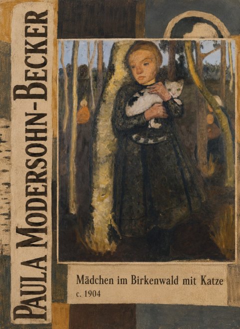 Paula Modersohn-Becker Mädchen Im Birkenwald Mit Katze No3 - Affiche