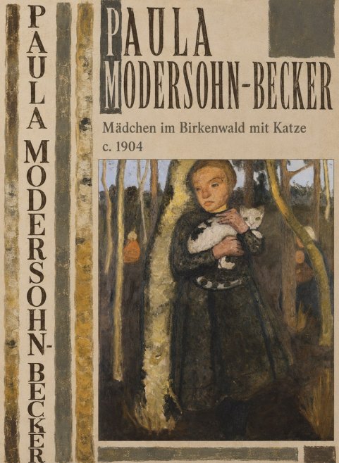 Paula Modersohn-Becker Mädchen Im Birkenwald Mit Katze No6 - Affiche