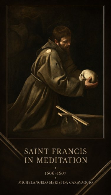 Michelangelo Merisi da Caravaggio Saint Francis in Meditation I No2 - Affiche