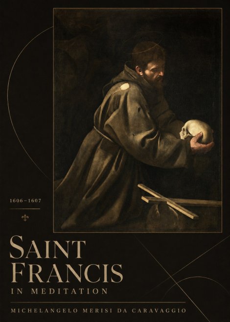 Michelangelo Merisi da Caravaggio Saint Francis in Meditation I No3 - Affiche