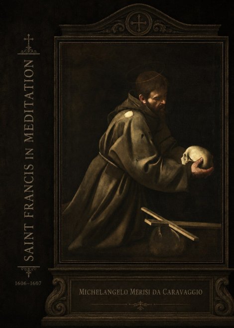 Michelangelo Merisi da Caravaggio Saint Francis in Meditation I No4 - Affiche