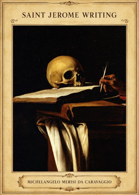 Michelangelo Merisi da Caravaggio Saint Jerome Writing III No5 - Affiche
