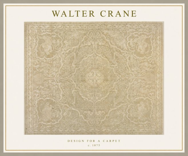 Walter Crane Design for a Carpet No1 - Affiche