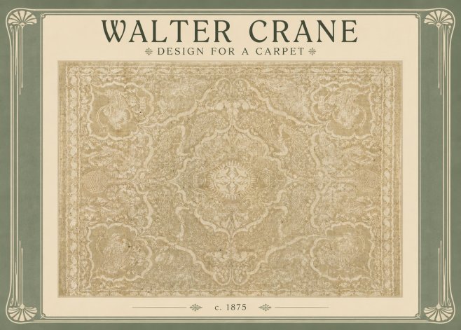Walter Crane Design for a Carpet No4 - Affiche