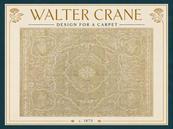 Walter Crane Design for a Carpet No5 - Affiche