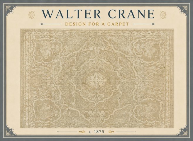 Walter Crane Design for a Carpet No6 - Affiche