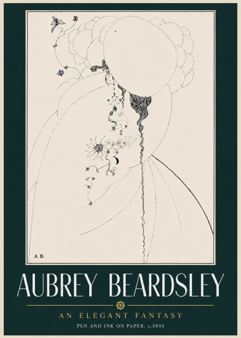 Aubrey Beardsley An Elegant Fantasy No4 - Affiche