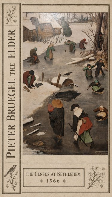 Pieter Bruegel The Census at Bethlehem II No2 - Affiche