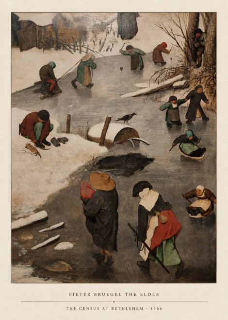 Pieter Bruegel The Census at Bethlehem II No4 - Affiche