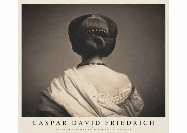 Caspar David Friedrich Study of a Woman from Behind No1 - Affiche