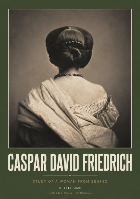 Caspar David Friedrich Study of a Woman from Behind No3 - Affiche