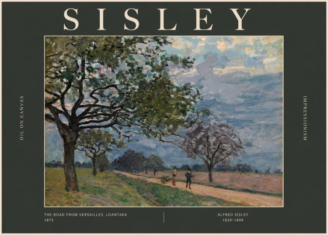 Sisley The Road from Versailles, Loantaka No2 - Affiche