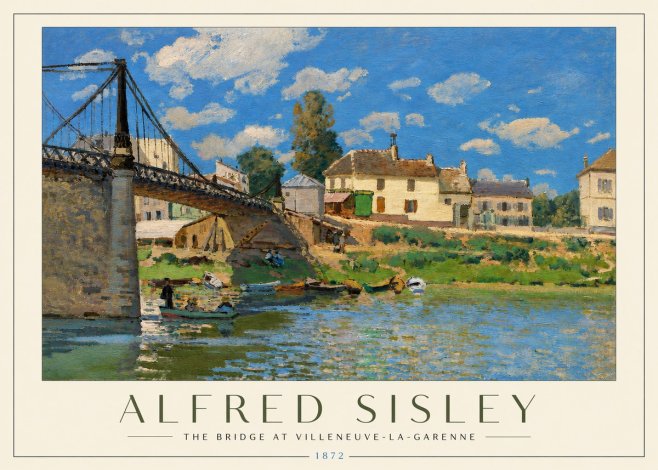 Sisley The Bridge at Villeneuve-la-garenne I No3 - Affiche