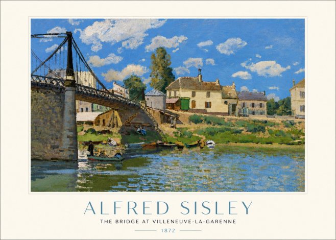 Sisley The Bridge at Villeneuve-la-garenne I No4 - Affiche