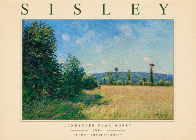 Sisley Landscape Near Moret, 1884 No5 - Affiche
