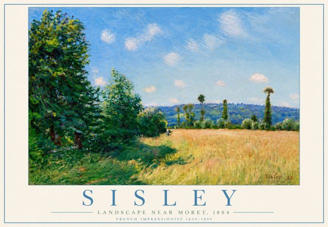 Sisley Landscape Near Moret, 1884 No6 - Affiche
