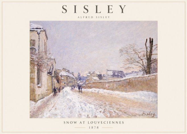 Sisley Snow at Louveciennes No1 - Affiche