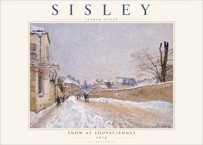Sisley Snow at Louveciennes No3 - Affiche