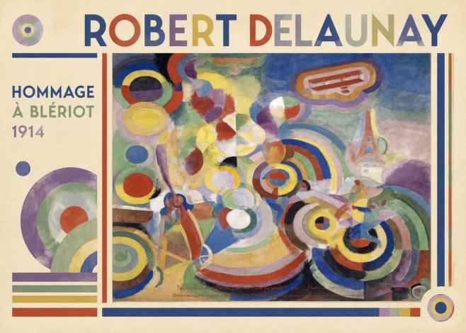 Robert Delaunay Hommage À Blériot 1914 No1 - Affiche