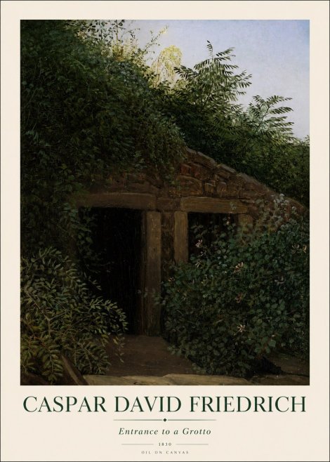 Caspar David Friedrich Entrance to a Grotto No1 - Affiche
