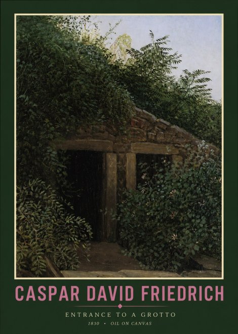Caspar David Friedrich Entrance to a Grotto No2 - Affiche