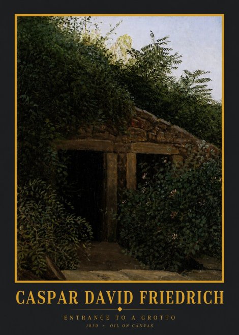 Caspar David Friedrich Entrance to a Grotto No3 - Affiche
