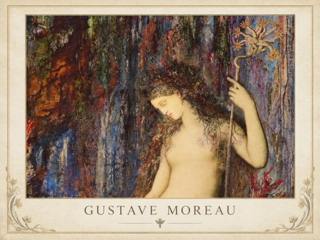 Gustave Moreau The Flower with the Human Head No1 - Affiche