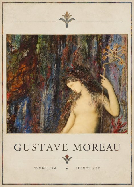 Gustave Moreau The Flower with the Human Head No4 - Affiche