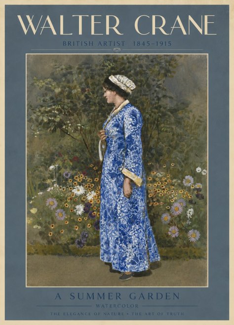 Walter Crane A Summer Garden No4 - Affiche