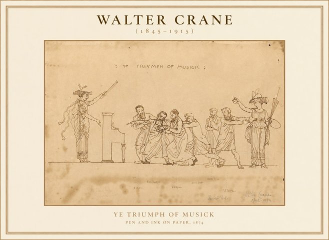 Walter Crane Ye Triumph of Musick No1 - Affiche
