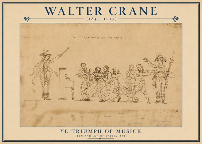Walter Crane Ye Triumph of Musick No3 - Affiche