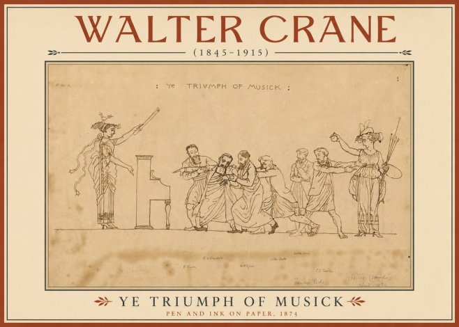Walter Crane Ye Triumph of Musick No4 - Affiche
