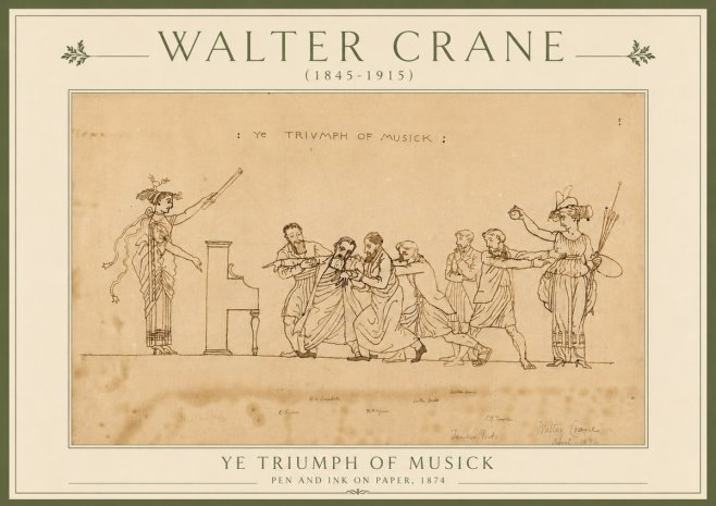 Walter Crane Ye Triumph of Musick No5 - Affiche