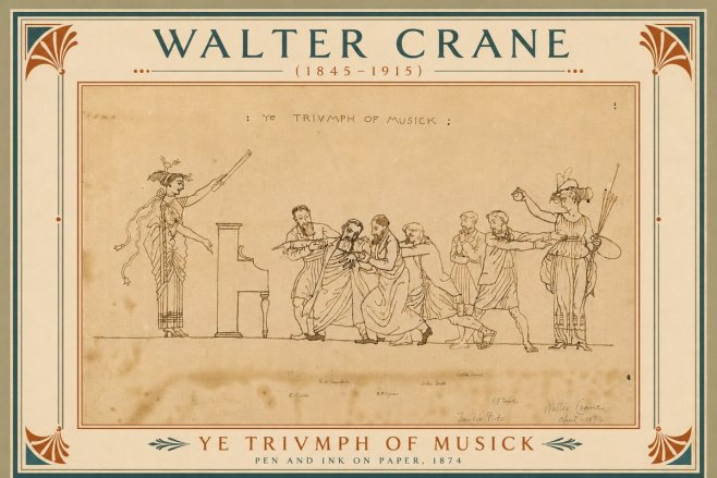Walter Crane Ye Triumph of Musick No6 - Affiche