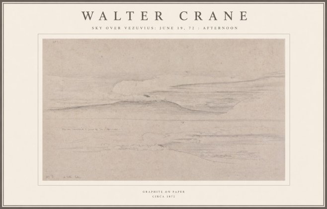 Walter Crane Sky over Vezuvius: June 19, 72 : Afternoon No1 - Affiche