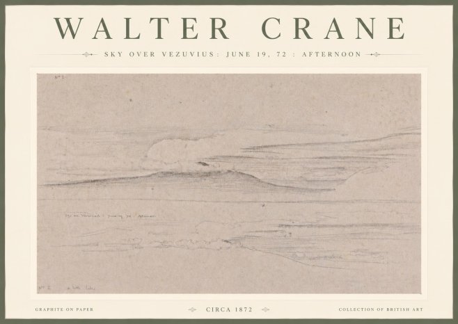 Walter Crane Sky over Vezuvius: June 19, 72 : Afternoon No4 - Affiche