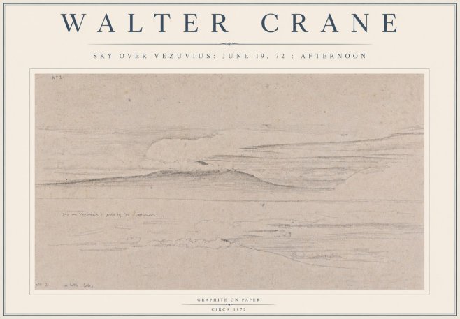 Walter Crane Sky over Vezuvius: June 19, 72 : Afternoon No5 - Affiche
